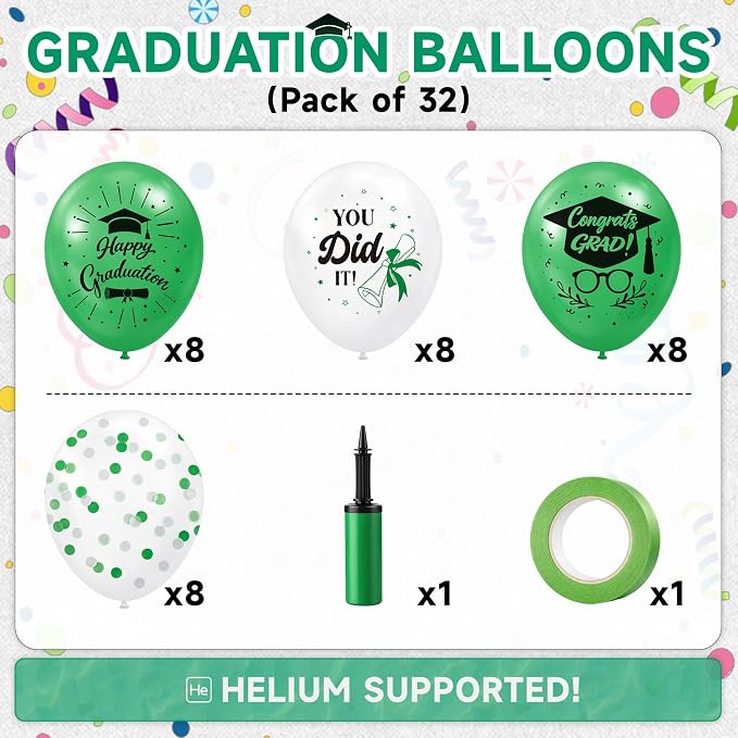 Foilswirl 4 Sets Graduation Party Balloons 2026 Congrats Grad Table - Image 2