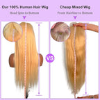 HOT STAR 613 Lace Front Wigs Human Hair 13x6 Blonde Wig Human Hair 180% Density Straight Human Hair Wigs Pre Plucked HD Lace Frontal Wig 26 Inch