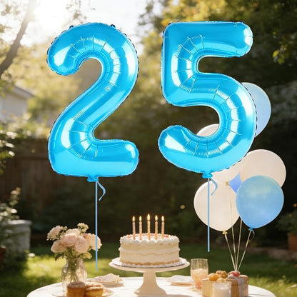 40 Inch Number 25 Balloons for 25th Birthday Party Decorations, 0-100 Jewelry - Image 3