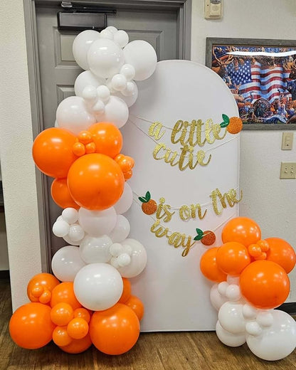 Orange and White Balloon Arch Kit, ADOINBY 140Pcs White and Orange Balloons - Image 3