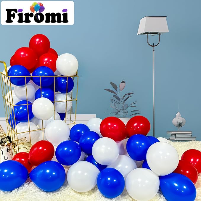 Firomi Small Royal Blue Balloons 5-inch 100 Pack | Helium Shiny Round Blue - Image 5