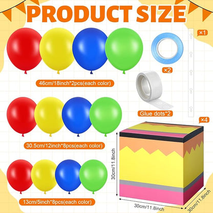 Booson 115 Pcs Back to School Decor Sets First Day of School Balloon Box | - Image 2