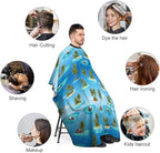 Full Coverage Hair Cutting Cape, Hairdressing Apron Palm Tree Boat Beach Ocean Sea Hawaiian Tropical Hair Cutting Gown for Makeup Artist Beautician