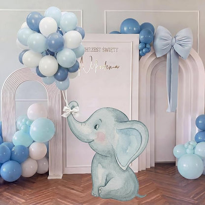 43 Pcs Blue Elephant Baby Shower Decorations Boy 31 Inch Elephant Cardboard by Unknown