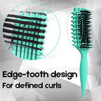 Curly Hair Brush Candybrush Curl Defining Brush for Detangling Shaping and Defining Curls for Women, Men, Wet & Dry Hair (Green)