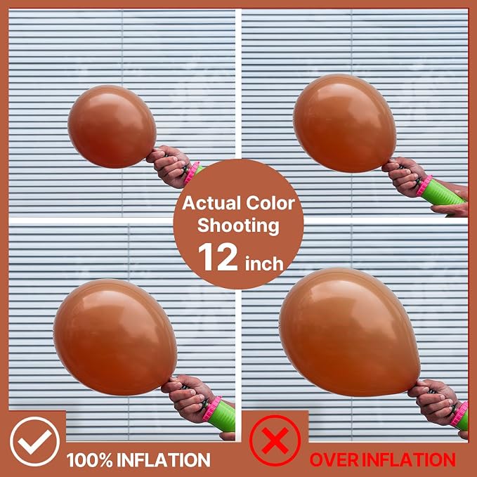 PartyWoo Dark Brown Balloons 50pcs Boho Neutral Coffee Tan Color | 12 Inch - Image 4