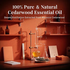 SU JUABA Cedarwood Essential Oil 4 Oz, 100% Pure Natural Aromatherapy Oil for Hair, Massage, Relaxation & Skin Care - 118ML
