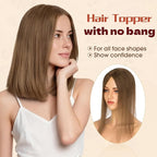 Rich Choices Human Hair Toppers for Women-100% Real Remy Hair Topper No Bang-Upgraded 150% Density 9 * 12CM Lace Base-Clip in Hairs Topper for Thinning Hairs-14Inch #4 Medium Brown