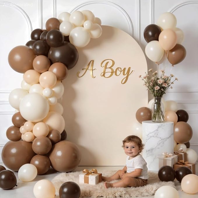 Brown Beige Nude Balloons Neutral Arch Kit, Party Decor. | Nude, coffee brown - Image 5