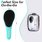 Detangling Hair Brush Set - 2 Pack Detangler Hairbrush with Ultra Soft Bristle for Effortless Tangle Removal - For Dry Wet Damaged Curly Hair for Men Women Girls Boys Kids - Blue & Purple