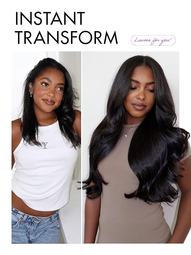 LUVME HAIR All-Day Comfort Real Glueless 7x6 HD Lace Wig 200% Density Hair PartingMax Lace Wigs Loose Body Wave Lace Front Wigs Human Hair Pre Cut Plucked Lace Frontal Glueless 24 Inches Natural Black