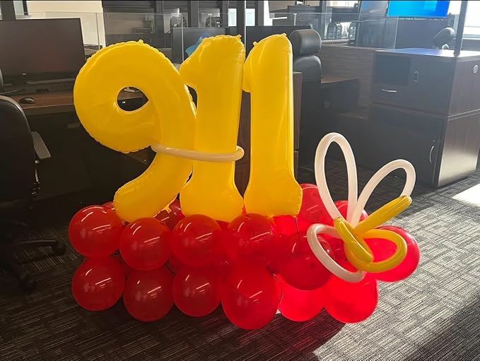 Number Balloons 6 Balloon 40 inch Yellow - Image 3