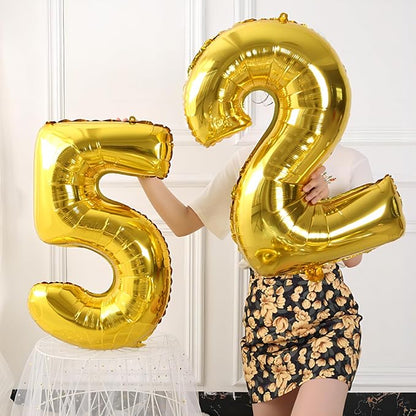 Gold Number Balloons Birthday Balloons - Image 5