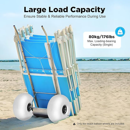 Beach Balloon Wheels for Kayak Dolly | Beach Use, Balloon Tires for Kayak Dolly - Image 4