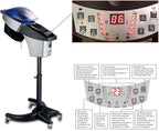 Standing Hair Steamer for deep Conditioning，7 Color Pattern Hooded ，3 Modes，deep Scalp Care, Adjustable Height, Computer-Controlled Panel，Suitable for Hair Salons and Home use