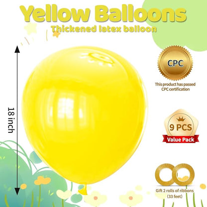Yellow Big Balloons 32pcs, 18 Inch Large Latex Giant Heavy Duty Balloons - Image 2