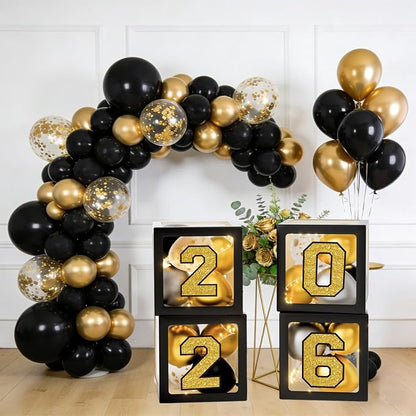 Black and Gold Graduation Decorations 2026 - Image 5