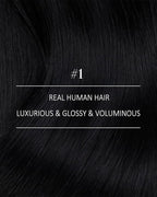 YoungSee 85G Clip in Human Hair Extensions Black Short Human Hair Clip in Extensions Jet Black Clip ins Hair Extension Real Human Hair Natural Short Hair Extension for Women 12Inch 7Pcs