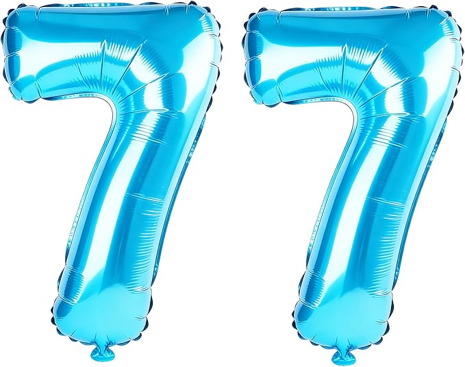 40 Inch Number 77 Balloons for 77th Birthday Party Decorations, 0-100 Jewelry by FOBELEC