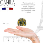 Camila Paris CP3270 French Hair Clip for Women, Small Handmade Mustard, Girls Hair Claw Clips Jaw Fashion Durable and Styling Hair Accessories for Women, Strong Hold No Slip Grip, Made in France