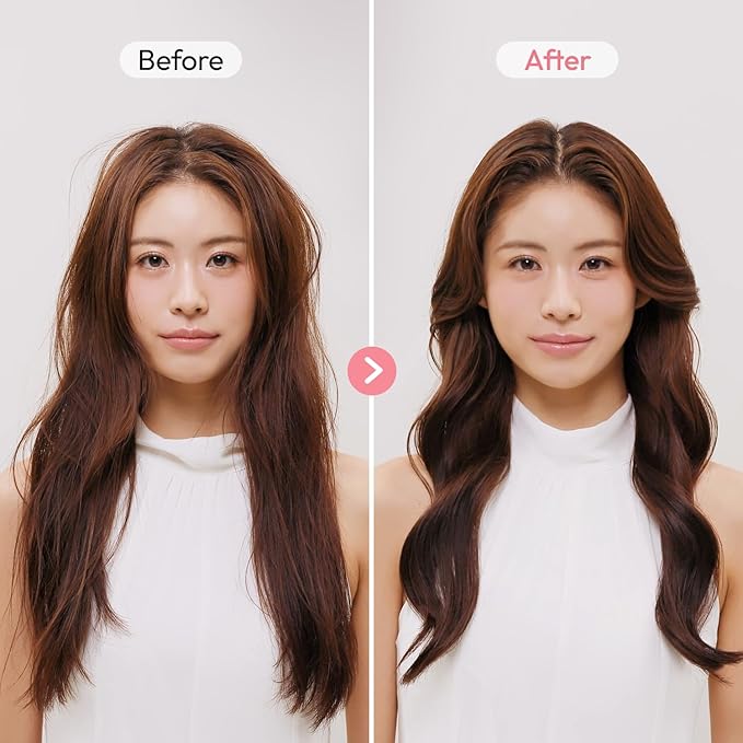 VODANA Professional GlamWave Ceramic Curling Iron, Natural Curls, Hair Curler, Curling Wand, Available in USA (Strawberry Cream, 1.4 inch)
