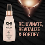 CHI Luxury Black Seed Oil Leave-In Conditioner, Moisturizing Treatment To Strengthen Hair, Thermal Protectant, Sulfate, Paraben & Gluten-Free, 4 Oz