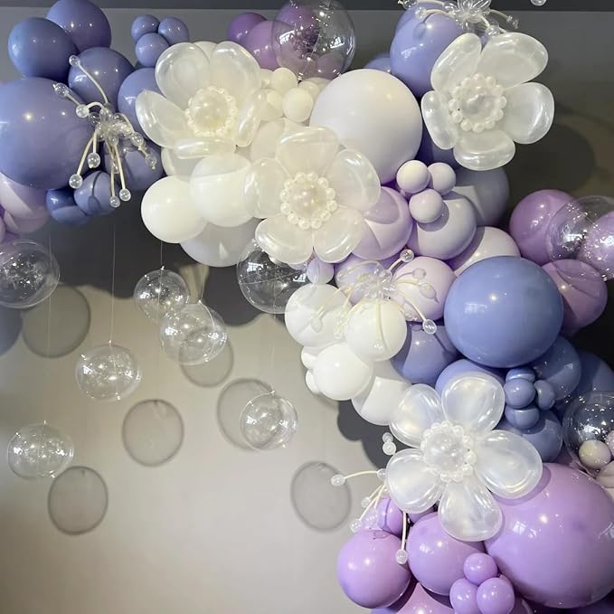 Voircoloria 90pcs Pastel Purple Balloons Garland Arch Kit, 18 12 10 5 Inch | - Image 5