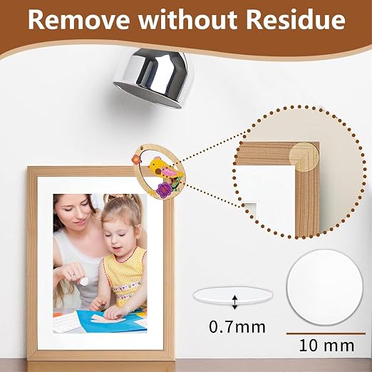400 PCS Stick Dots Double Sided, 0.4" Clear Removable Sticky Adhesive Mounting - Image 5