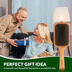 Hair brush for Men and women,Wet Brush with Wooden Handle, Curly Hair brush, Air Cushion Brush, Wooden Paddle for Thick/Thin/Fine, Wet & Dry Styling, Square Large brush
