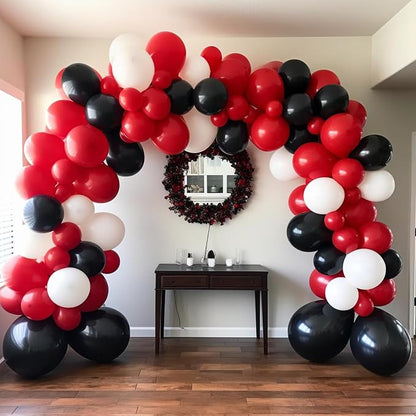 Red and Black Balloons, New Year, Graduation Decorations | 120pcs Red White and - Image 6