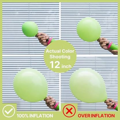 PartyWoo Lime Balloons 101pcs Green Light Green Color 12 Inch | Balloons - Image 4