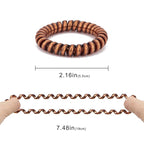 Metallic Luster Spiral Hair Ties (8 Pcs), Coil Ponytail Holders for Thick and All Hair Types, No Crease Phone Cord Design with Plastic Spiral