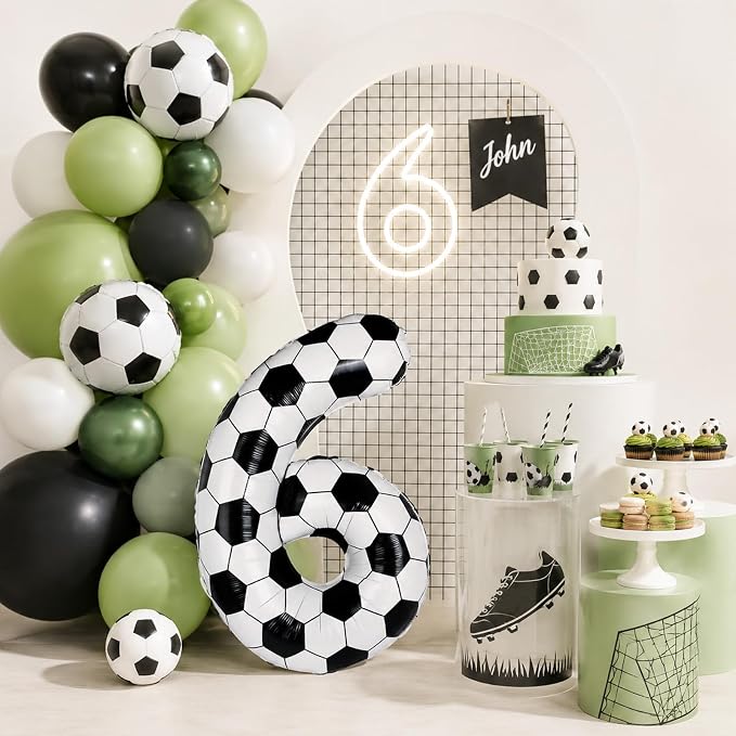 Big Soccer 6 Balloons, 6th Birthday Decorations - Image 7