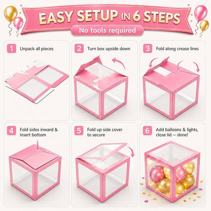 Pink Graduation Decorations 2026 Rose Gold Balloon Boxes - Image 5