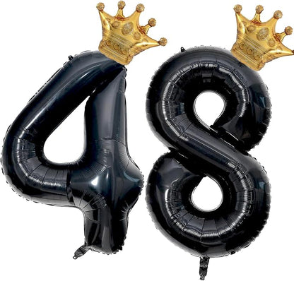 40 inch Large Black 48 Balloon Number by Unknown