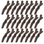 24 Pack Alligator Hair Clips, Professional Clips for Hair Sectioning, Hair Styling Accessories for Women Men Girls Teens，Dark Brown