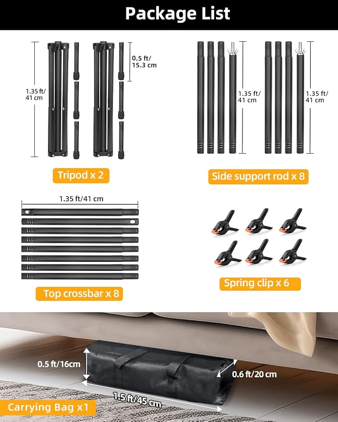 Hemmotop Photo Backdrop Stand, Secure Straight Thread Connection | Stable Metal - Image 9