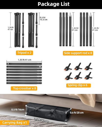 Hemmotop Photo Backdrop Stand, Secure Straight Thread Connection | Stable Metal - Image 9
