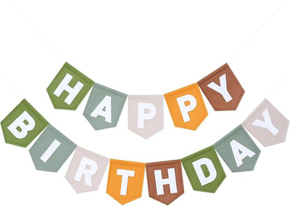 Felt Green Happy Birthday Banner Birthday Decorations - Image 7