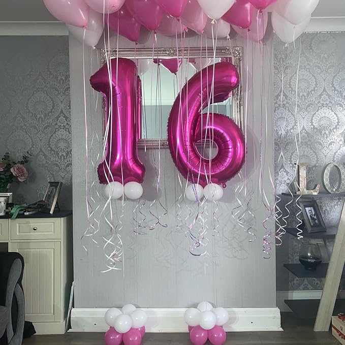 40 Inch Hot Pink 15 Number Balloons Giant Jumbo Huge 15 or 51 Foil Mylar Helium - Image 5