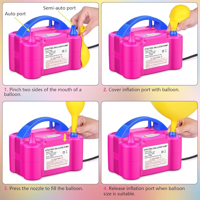 IDAODAN Electric Balloon Pump, Portable Electric Balloon Blower Machine - Image 6