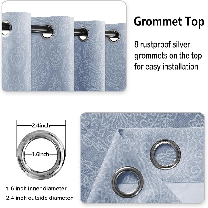 DWCN Ombre Blackout Curtains for Bedroom - Image 5