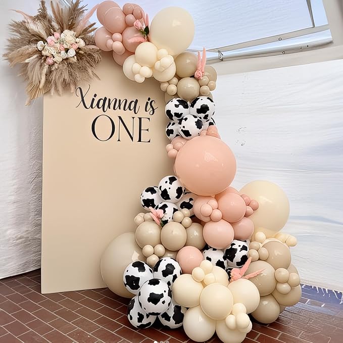 Cowgirl Balloon Dusty Blush Pink Brown Tan Coffee Beige Sand White Ivory Nude - Image 4