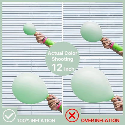 PartyWoo Light Green Balloons 50pcs Mint Pastel Peppermin Green Color | 12 Inch - Image 3