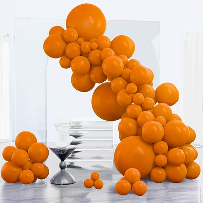 PartyWoo Burnt Orange Balloons 123pcs Terracotta Fall Color 18 12 10 5 Inch | by PartyWoo