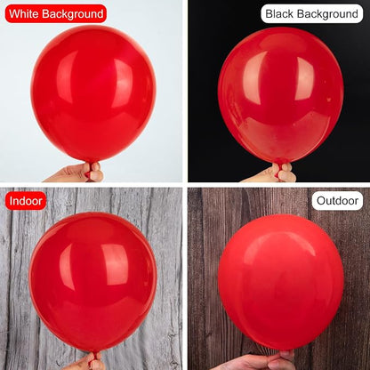 Ouddy Party 129Pcs Red Balloons Different Sizes 18 12 10 5 Inch, Latex Balloon - Image 4