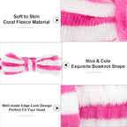 Casoty 6 Pcs Spa Skincare Headband for Women Makeup Headband, Hair Holder for Washing Face, Soft Coral Fleece Headbands for Makeup, Bow Headbands for Face Washing Shower Skin Care Yoga