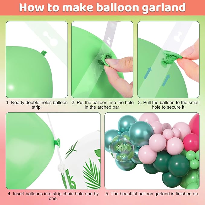 Amandir 153pcs Tropical Balloon Arch Kit Different Sizes | 18 12 10 5 inch Hot - Image 3