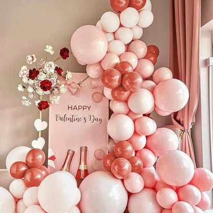 Dusty Orange White Nude Pink Balloon Garland Arch Kit - Image 6