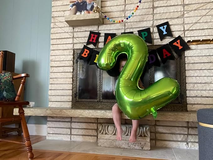 2 Balloon 40 inch Dark Green Number Balloons - Image 4